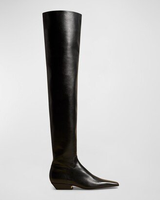 Marfa Calfskin Over-The-Knee Boots-AA