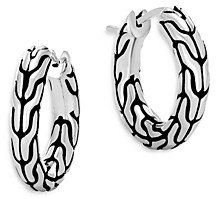 Sterling Silver Classic Chain Small Hoop Earrings