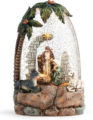 Led Nativity Water Globe