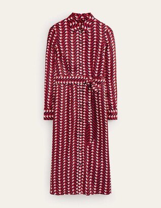 Kate Satin Shirt Dress