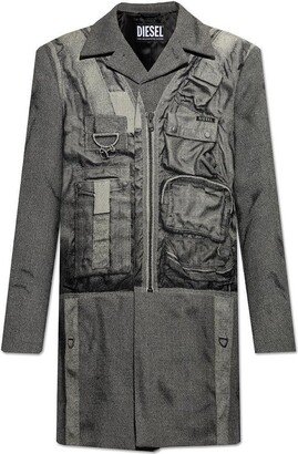 J-Jett Graphic-Printed Single-Breasted Coat