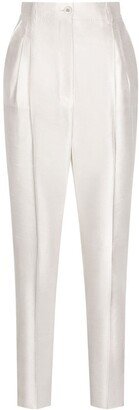 Silk Paperbag-Waist Trousers