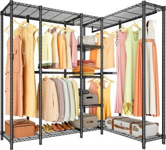 VIPEK L50 Protable Closet Rack Large Corner Freestanding Wardrobe Closet, Max Load 1150LBS, Black