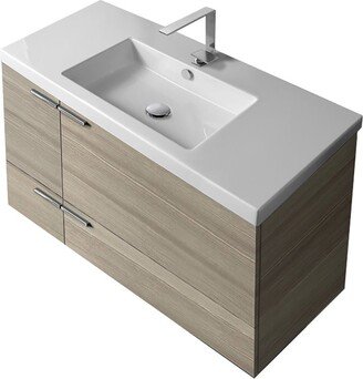 New Space 40 Wall Mounted Single Basin Vanity Set with