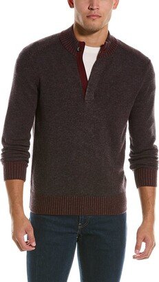 Mock Wool & Cashmere-Blend 1/4-Zip-AA