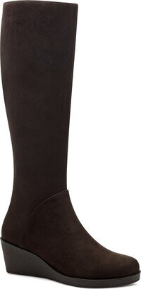 Women's Tall Binocular Wide Calf Wedge Boots