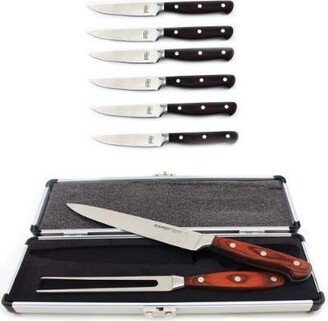 Pakka 8PC Stainless Steel Cutlery Set: 6PC 12 Steak Knives & 2PC 12 Carving Sets