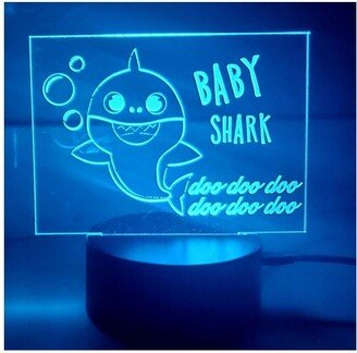 Baby Shark Night Light - Multi-Colored With Remote