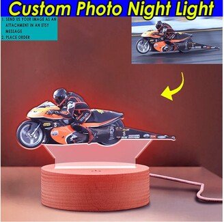 Dragbike Motorcycle Drag Racing Personalized Printed Night Light, Sport Bike, Pro Stock Motorcycle, Racing, Racers | Mc-Nig2