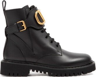 VLogo Plaque Combat Boots