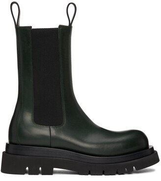 Green Lug Chelsea Boots