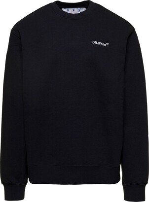 Helvetica Logo Detailed Crewneck Sweatshirt