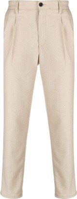 Tapered Wool-Blend Felt Trousers