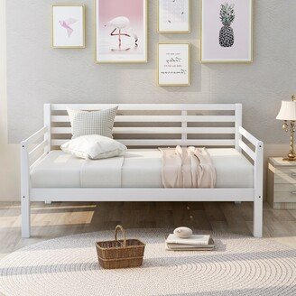 Wooden Daybed with Clean Lines