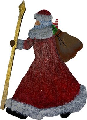 Personalized Hand Painted Santa With Staff