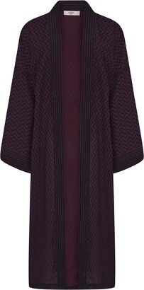 Sabbia Zeyna Oversize Kimono - Black-Burgundy