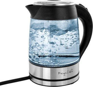 MegaChef 1.8L Electric Tea Kettle - Silver