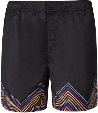 Zig-Zag Printed Swim Shorts