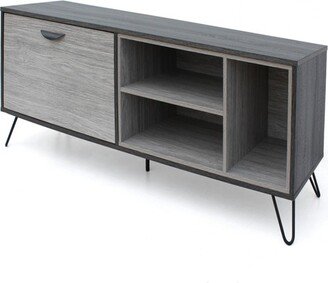 Dorrin Mid Century Wooden TV Stand for TVs up to 60 Sonoma Gray Oak Brown