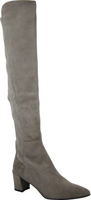 Women's Allwayhunk Taupe Suede Over-The-Knee Boot