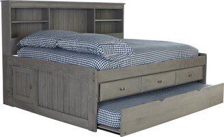 OS Home and Office Furniture Solid Pine Charcoal Grey Full Daybed