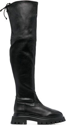 Over-The-Knee Leather Boots-AA