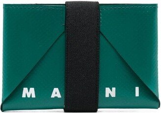 Logo-Print Two-Tone Cardholder