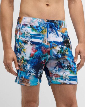 Men's Scenic Escape Printed Swim Shorts