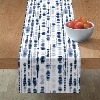 Table Runners: Shibori Stripes - Indigo Table Runner, 108X16, Blue