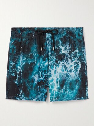 Moorise Straight-Leg Mid-Length Printed Recycled Swim Shorts-AA