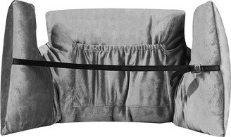 Cheer Collection Post Mastectomy Pillow with Front and Back Pockets - Grey