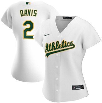 Women's Khris Davis White Oakland Athletics Home Replica Player Jersey