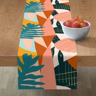 Table Runners: Abstract Collage - Multi Table Runner, 90X16, Multicolor