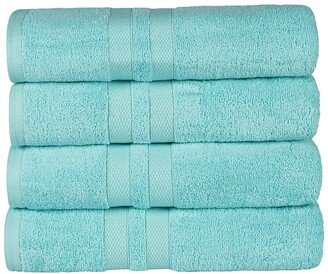 Cotton Highly Absorbent Solid 4Pc Quick-Drying Bath Towel Set