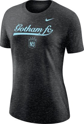 Gotham FC Women's Soccer Varsity T-Shirt in Black