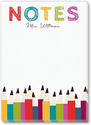 Notepads: Penciled Reminder 5X7 Notepad, White