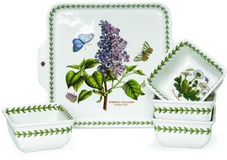 Botanic Garden 5 Piece Accent Bowl Set - White/multi