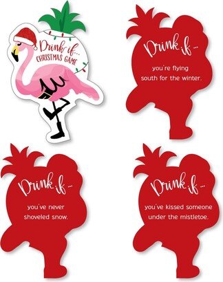 Big Dot Of Happiness Drink If Game - Flamingle Bells Tropical Flamingo Christmas Party Game - 24 Ct