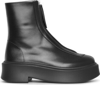 Zipped 1 leather ankle boots