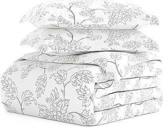 Linens & Hutch Vines Pattern 3-Piece Microfiber Duvet Cover Set