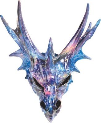 Q-Max 9W Clear Purple/Blue Dragon Skull Statue Fantasy Decoration Figurine