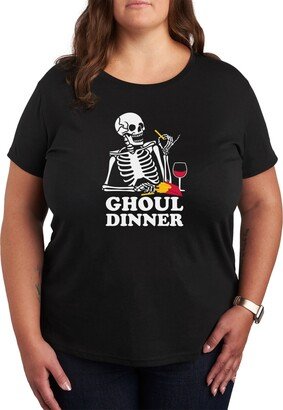 Air Waves Trendy Plus Size Ghoul Dinner Halloween Graphic T-shirt