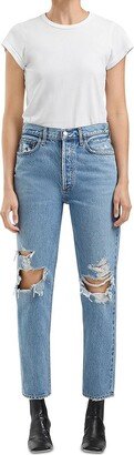 Womens Organic Cotton Relaxed High-Waist Jeans