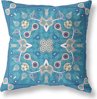 Amrita Sen Designs Amrita Sen Paisley Leaf Geo Indoor Outdoor Pillow-AE