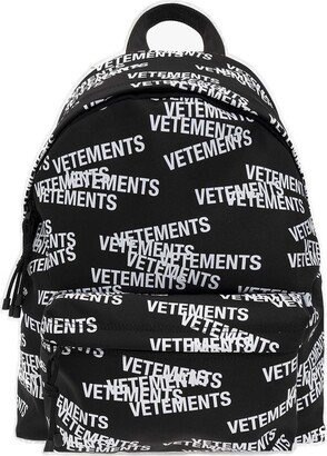Vetemens All-Over Logo Printed Backpack