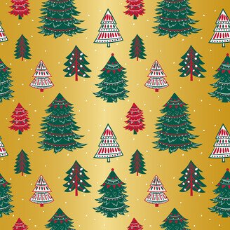 Wrap Festive Trees Gold