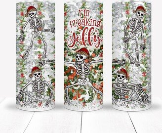 Christmas Skeleton Tumbler Cup, Coffee For Her, Gift Mom, Jolly Gift