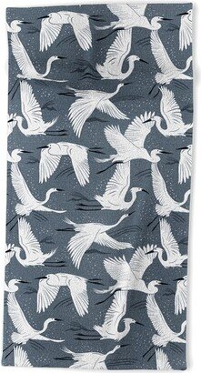 Heather Dutton Soaring Wings Steel Blue Grey Beach Towel