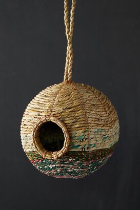 Recycled Sari + Seagrass Bird Nest, Round