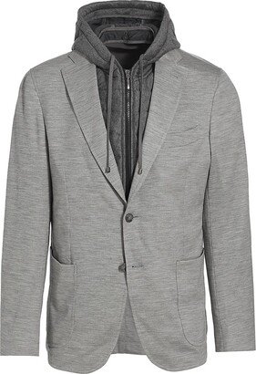 Slim-Fit Lined Wool Jersey Blazer